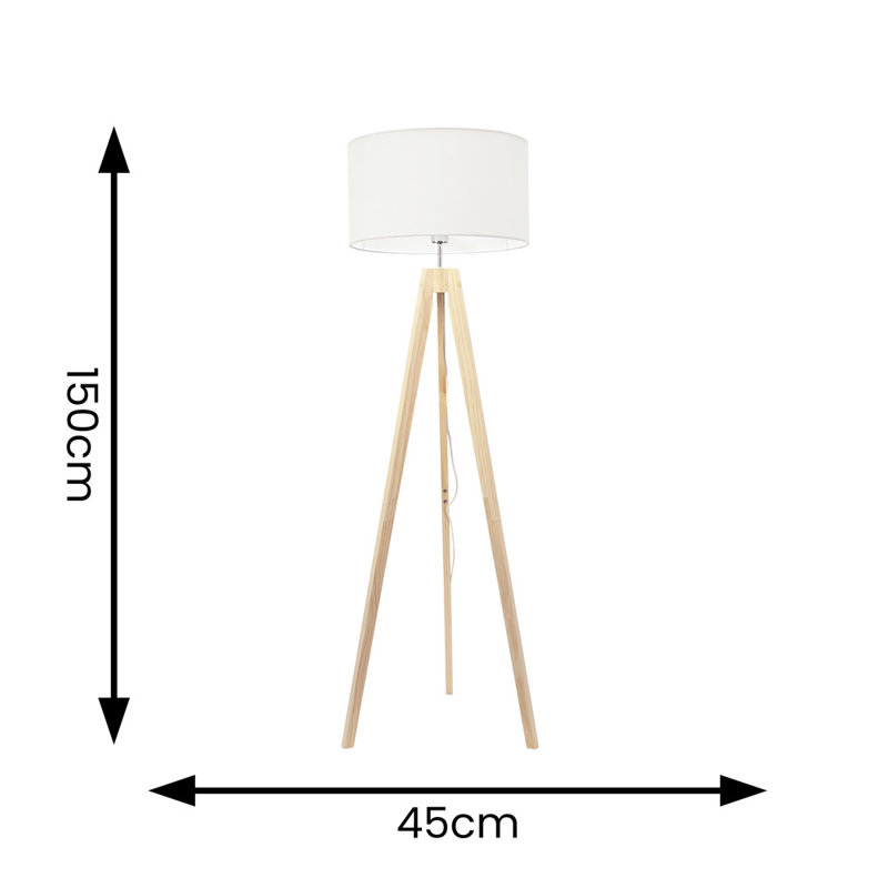 Barneveld 150cm Tripod Floor Lamp, White
