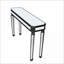 Table basse noire en bois sculpté rétro avec miroir pour entrée / salon, facile à nettoyer et amp; Stable-502885552