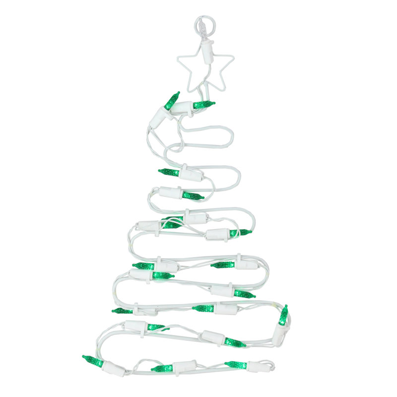 Décoration de sapin de Noël 12,5 "à DEL blanche à piles