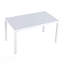 Ensemble de 4 chaises longues terreuses modernes avec table blanche toutes saisons de 55 pouces, pour une utilisation intérieure / extérieure et des espaces polyvalents-53839124