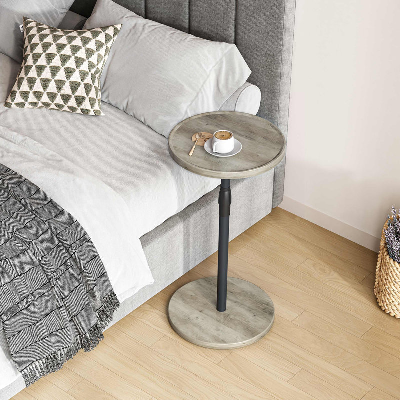 Petite table d'appoint ronde, Chêne / noir