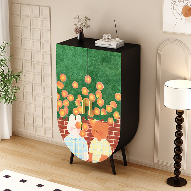Garde-robe de chambre à coucher à deux portes French Vintage