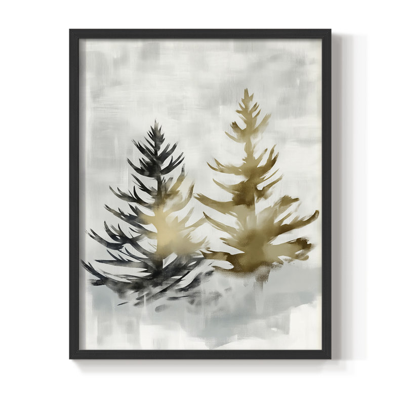 Reproduction encadrée - bois massif, Noir, noir, noir, noir, H 30 po x l 24 po