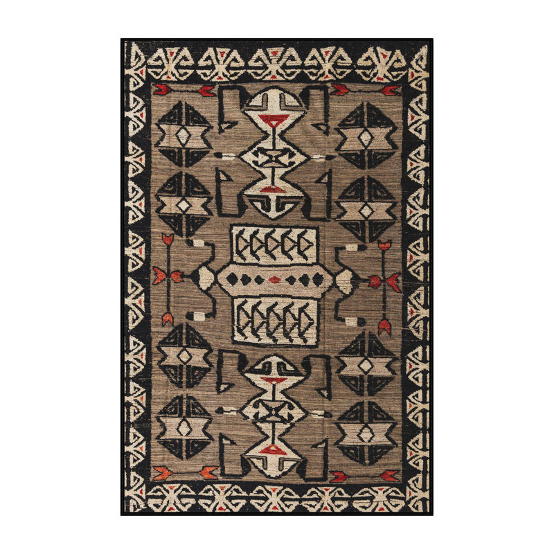 Tapis décoratif multicolore à motif abstrait, Tapis de couloir 2 pi x 5 pi