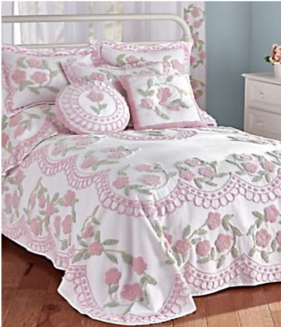 Bloomfield Appliqued Cotton Reversible Throw Pillow, Rose
