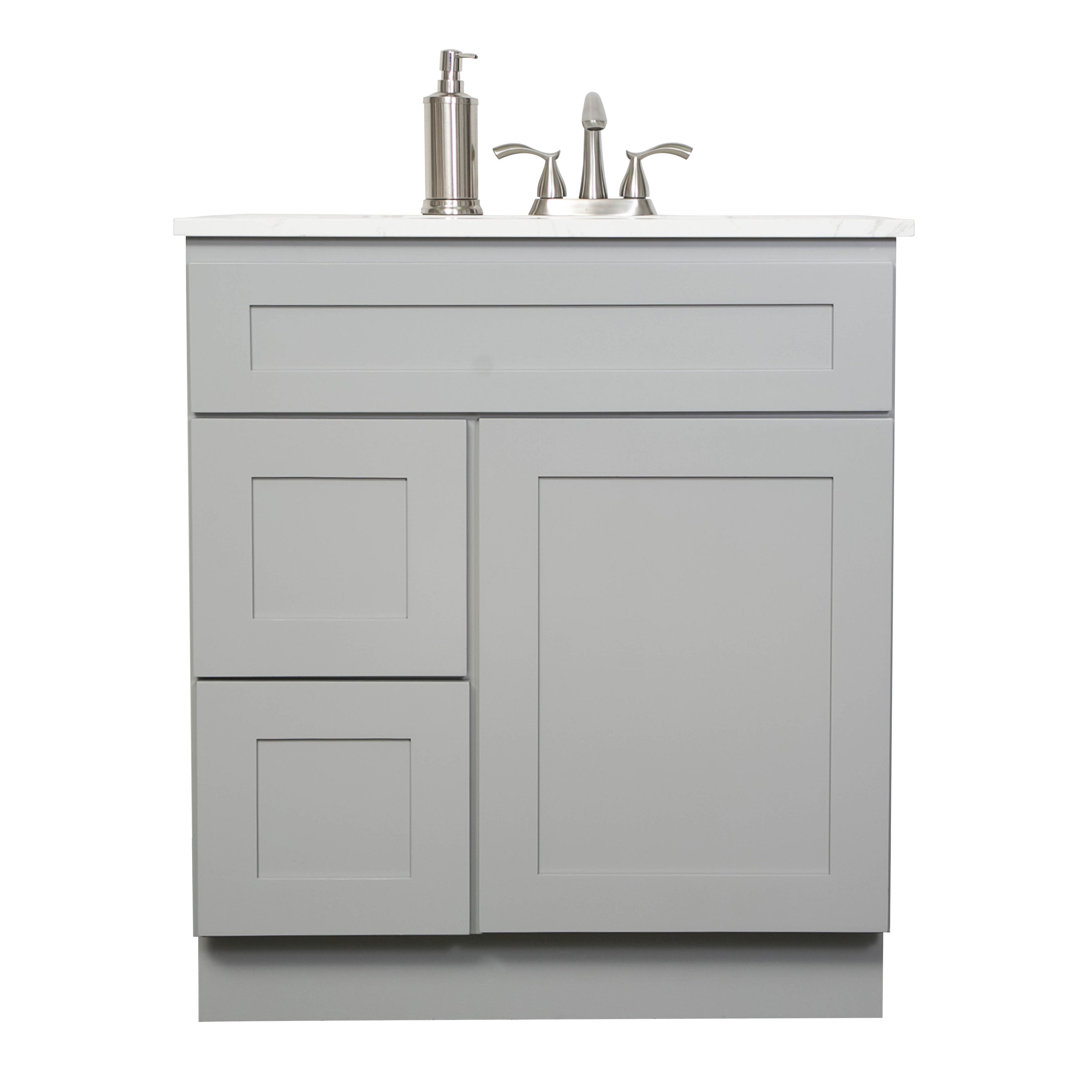 30'' Bathroom Vanity Base Only United Cabinetry Base Finish: Gray