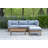 Leonetta Solid Wood 3- Person Seating Group with Cushions