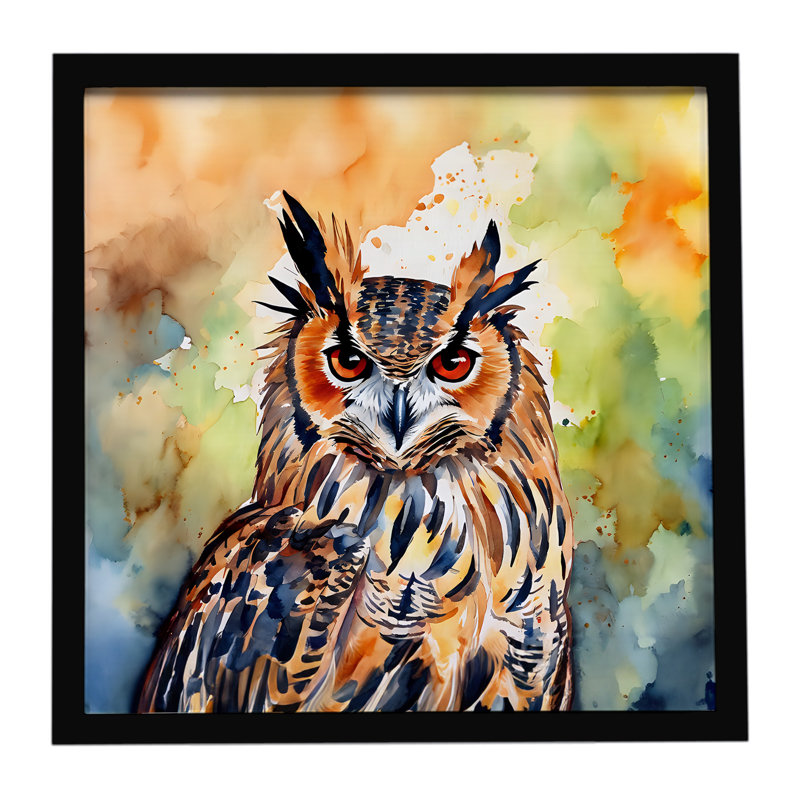 Eurasian Eagle Owl Framed Metal Print