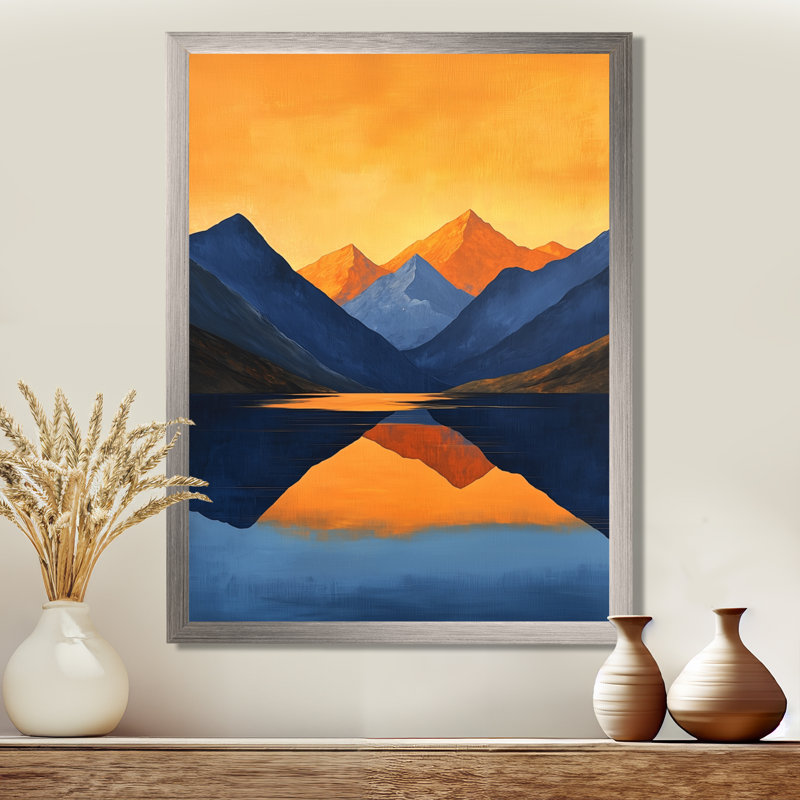Genrikh - paysages, impressions sur toile, H 44 po x l 34 po, Picture Frame Print, Argent argent