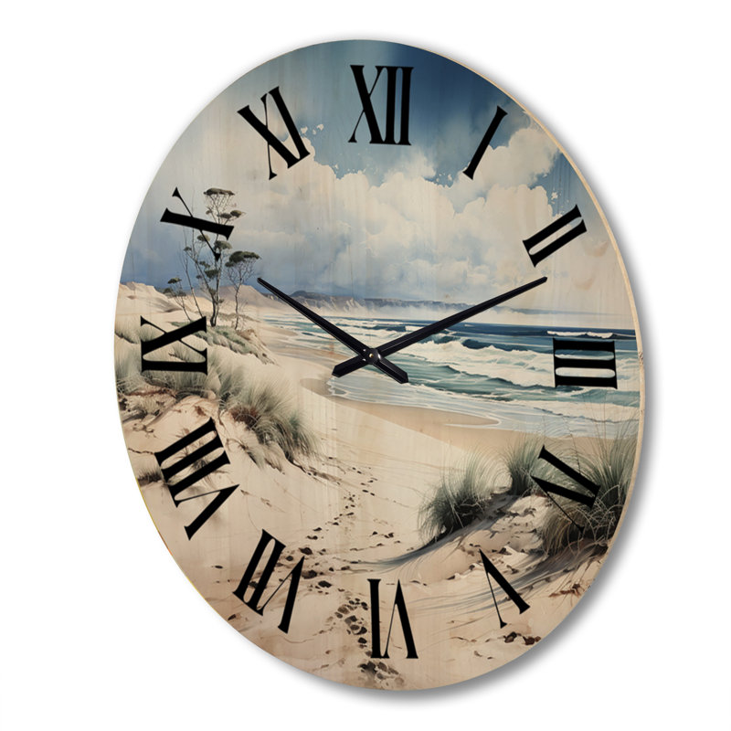 Horloge murale en bois massif Rusank, Très grand