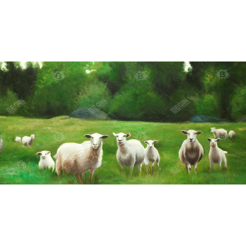 Fields of sheep - 15.75"x31.50" Desk mat