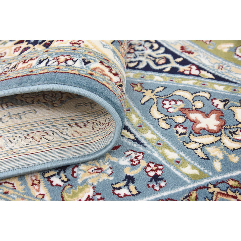 Jackson Oriental Indoor Rug, Round 10', Blue