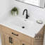 37"Wx22"D Solid Surface Resin Vanity Top with Sink-Durable, Easy-to-Clean, Built-in Overflow