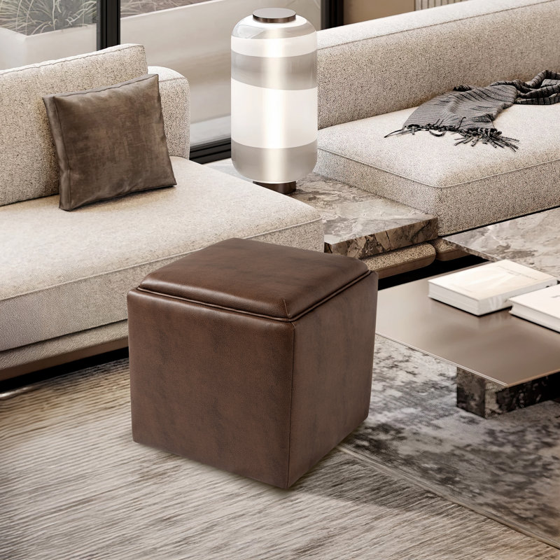 Brown Faux Leather, Brown