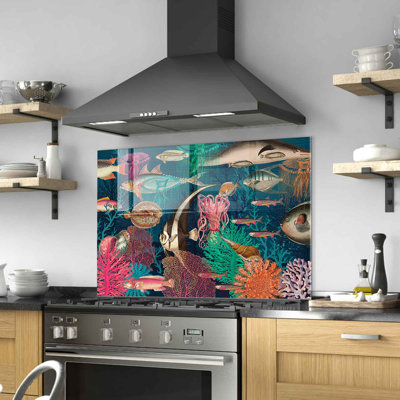 Superbe peinture murale en verre trempé 27,6 po x 39,4 po | 100% verre trempé, épaisseur: 0,16 pouce | Décoration élégante pour le salon ou le bureau, durable et facile à nettoyer, idée de cadeau parfaite