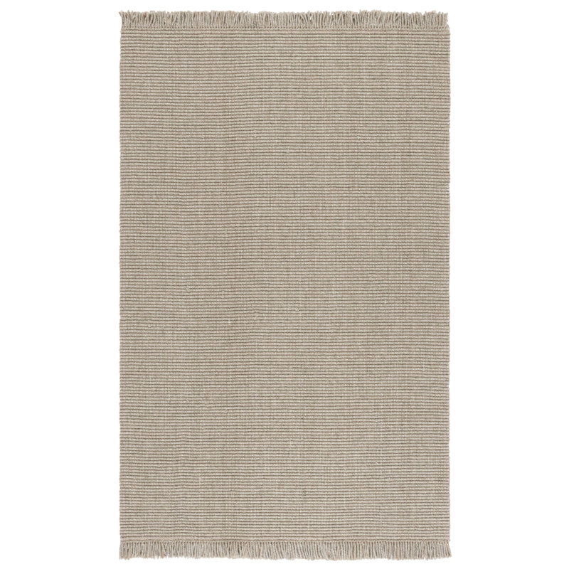 Natural Fiber 842 Flatweave Wool/Jute No Pattern Rug in Green, Rectangle 8' x 10'