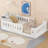 Wood Floor Bed with Semi-Enclosed Guardrails-104848485-121685291