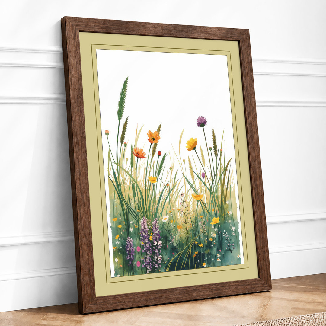 Meadow Wildflowers Botanical - Framed Print