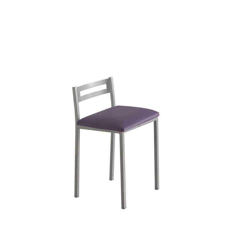 Abbagayle Upholstered Counter Stool with Metal Frame, Purple