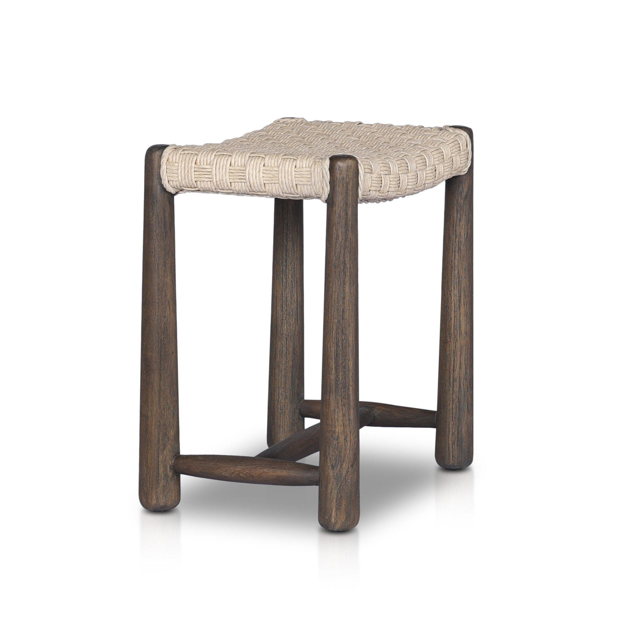 Savio Outdoor Stool, Vintage White
