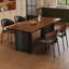 Table de salle à manger rectangulaire en bois massif de style médiéval-1024845048