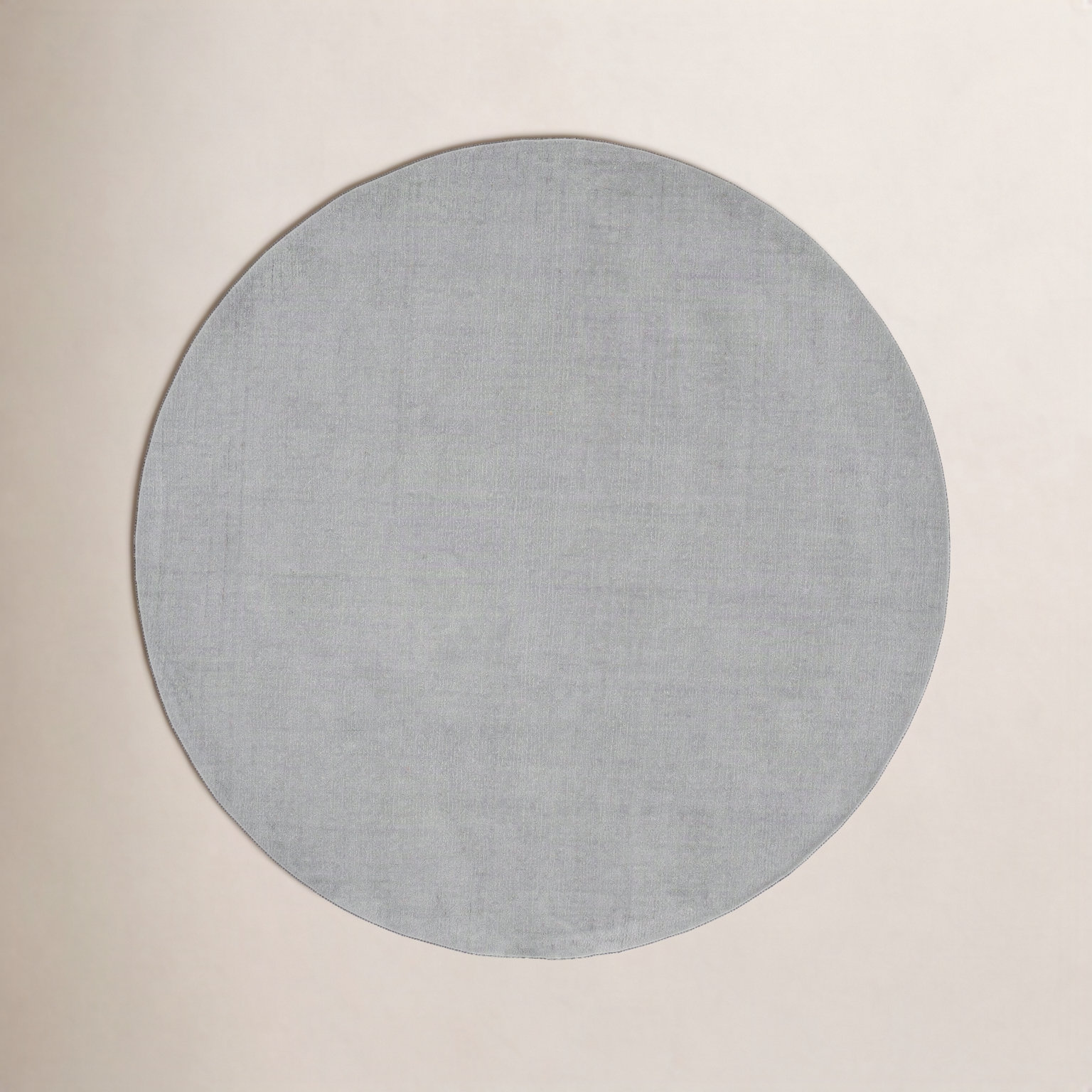Crowe Gray Hand-Loomed Wool Rug, Round 6'