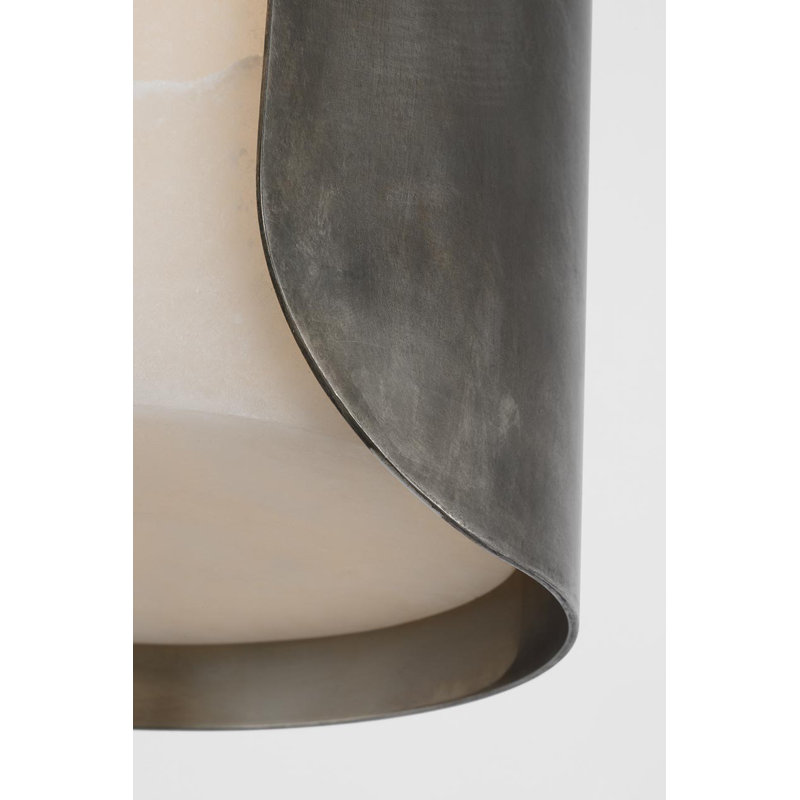 Anne-Marie Barton Armise Pendant with Nova Frost, 242" H x 7.5" W, Mottled Pewter, White