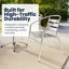Chaise empilable en aluminium pour restaurant Nannie