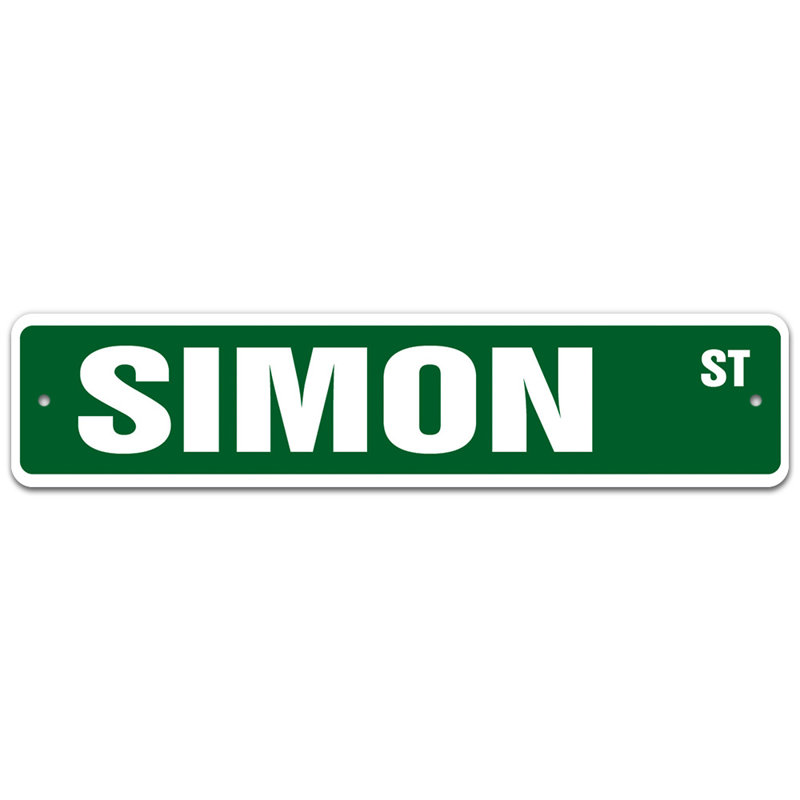 Plaque de rue, H 6 po x l 24 po x P 0,1 po