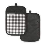 KitchenAid Gingham Pot Holder 2-Pack Set,, 7"x10"