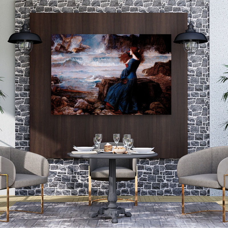 Miranda, la tempête, orchidée abstraite classique, impression d'art mural, H 40 po x l 60 po