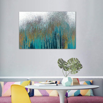 Teal Woods by Roberto Gonzalez - Wrapped Canvas Painting