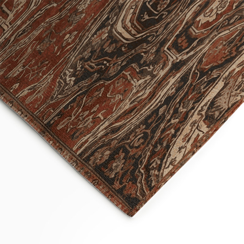Tapis turc intérieur et extérieur brun, Rectangle 5 pi x 7 pi