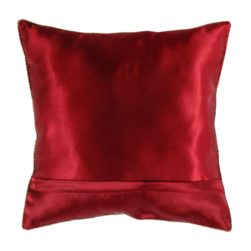 Square Pillow Cover & Insert, Red Floral Oriental, 20" H x 20" W
