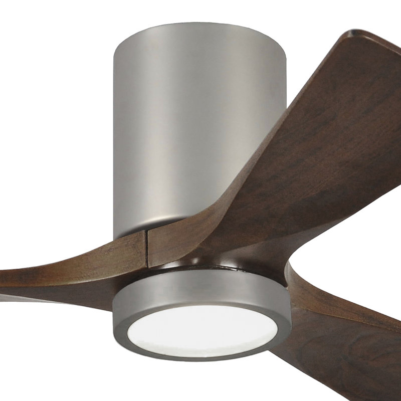 Irene LED Ceiling Fan, Brushed Nickel, Walnut, 42"