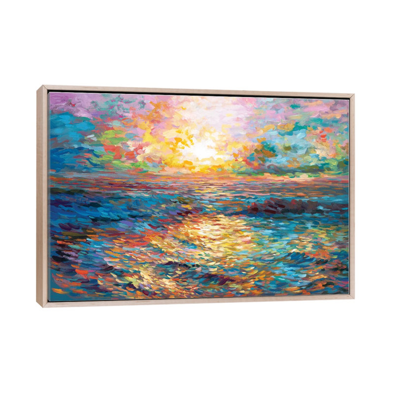 Print on Canvas, 45.72cm H x 66.04cm W x 3.81cm D, Oak Floater Framed
