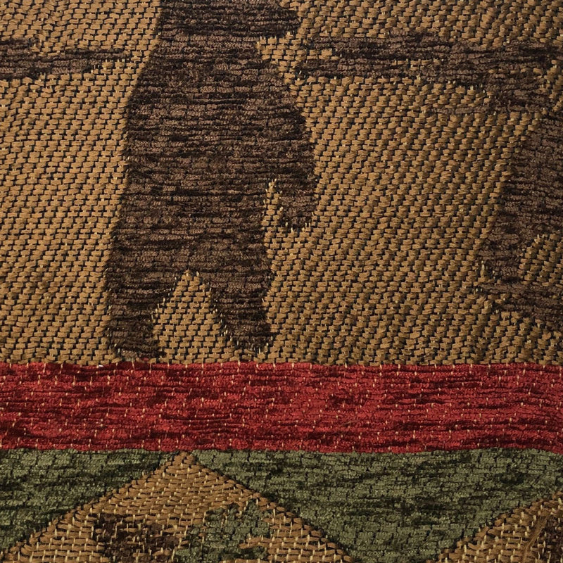 Ensemble d'édredon Cascade Lodge Red Brown Aztec Bear, Grand
