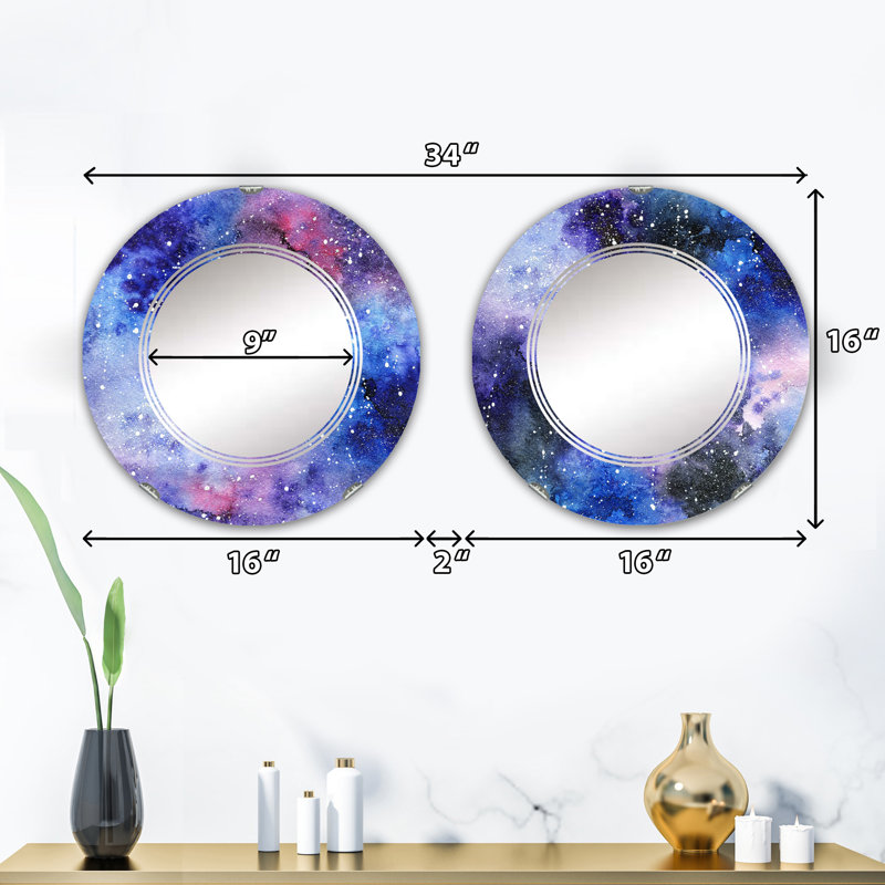Ensemble de 2 miroirs sans cadre