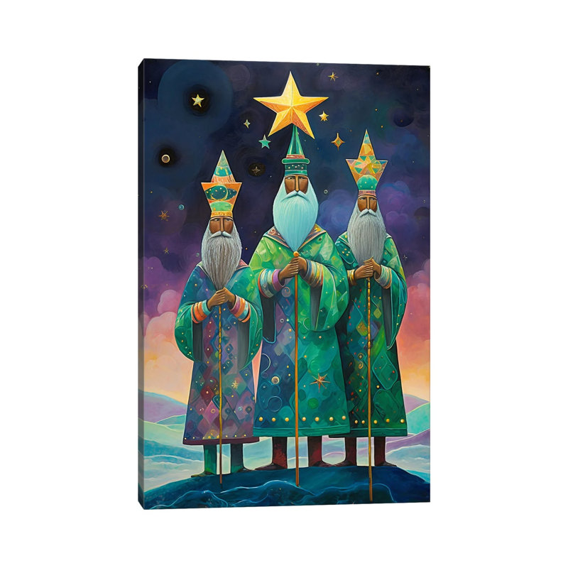 «We Three Kings», reproduction d'art sur toile tendue