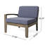 Canapé modulaire d'extérieur en forme de L - et invitant, 3 avec coussins, table basse, structure en bois, finition grise