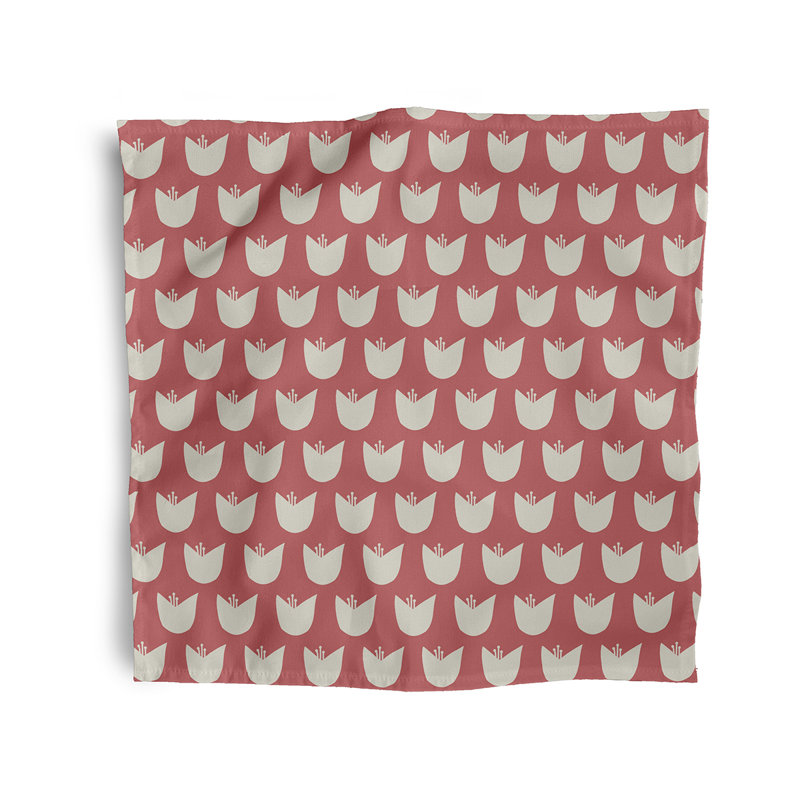 Lampp Simple Tulip Design Napkins, Orange