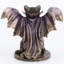 Chat vampire en position chauve-souris, 14,5 cm (5,71 po), résine de polyuréthane-133626101