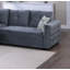 Canapé modulaire convertible en velours gris