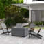 Breianna Foldable Outdoor Adirondack Chair With Table