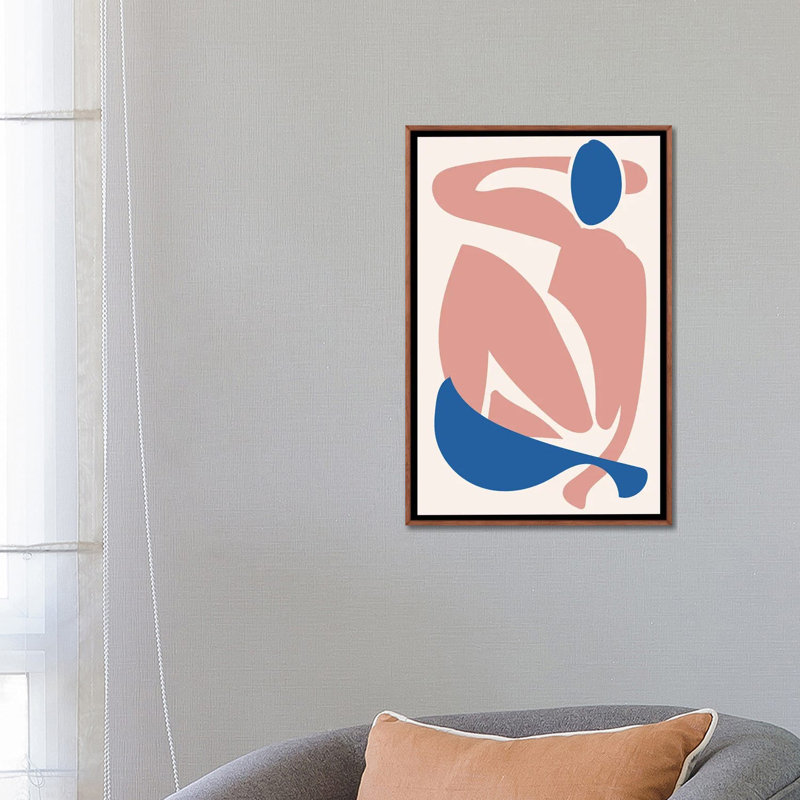 Reproduction d'une figure bleue et rose déconstruite par Mambo Art Studio - reproduction, Pas de tapis
