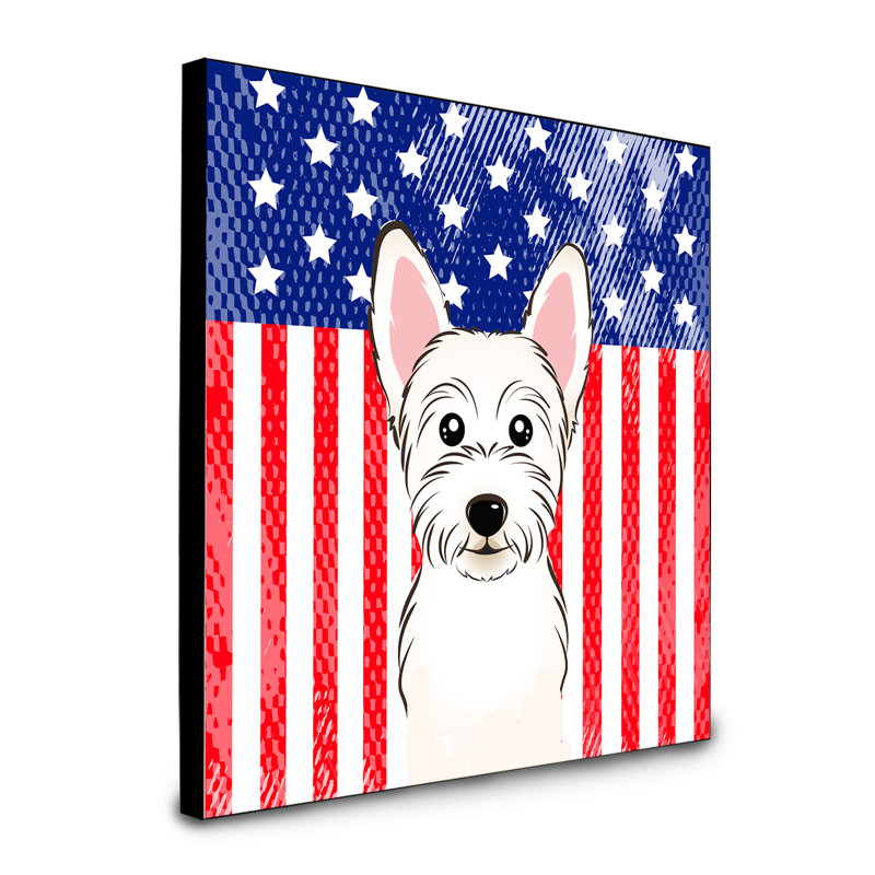 « american flag », art encadré Macomb, Westie