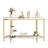 42" 2-Tier Faux Marble Console Table, Narrow Entryway Sofa Table with Metal Frame for Small Spaces-745386761