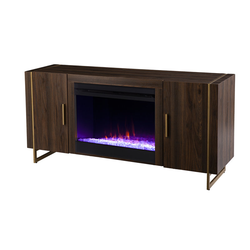 Duvivier Color Changing Fireplace with Media Storage