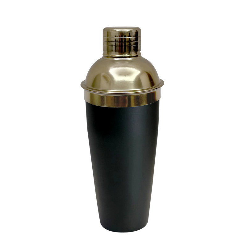 Eftenia Stainless Steel Shaker, Black/Gold