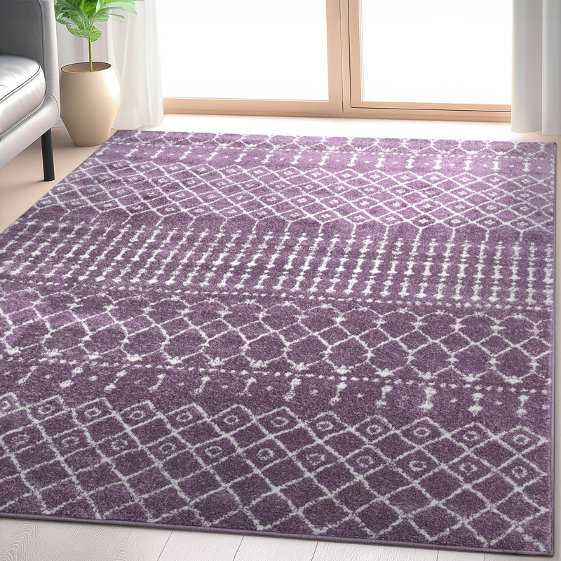 Gazaway Colette Blush Moroccan Trellis Area Rug, Rectangle 5'3" x 7'3"